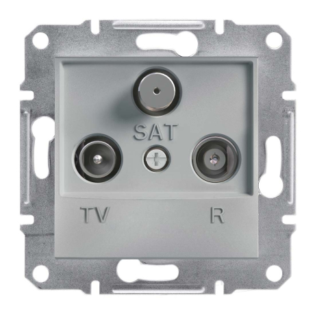 Розетка Schneider Electric Asfora TV-R-SAT, 1 пост., без рамки, алюміній (EPH3500361)