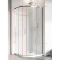 душові стінки Radaway Idea PDD 90x80 безпечне скло, прозоре (387151-01-01)