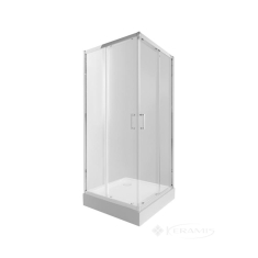 душевая кабина Qtap Taurus 90x90 стекло прозрачное + поддон Tern белый (TAUCRM1099SC6SET)