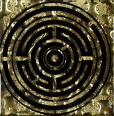 вставка напольная Grand Kerama Tako 6,6x6,6 лабиринт золото