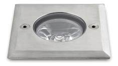 точечный светильник Dopo Glass Square, сталь/прозрачный, LED (GN 031B-L0301B-30)