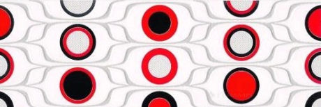 Декор Ceramika Konskie Circles Inserto 20x50 Red