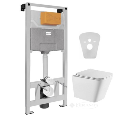 інсталяційний комплект Volle Master Neo + унітаз Kubik підвісний з сидінням (c06810203+201010)