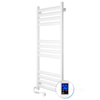 полотенцесушитель Navin Ellipse 500x1200 Sensor левый, белый бархат, таймер (12-845153-5012)