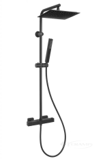 душевая система Invena Svart с термостатом, черная (AU-85-004)