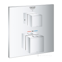 термостат для душа Grohe Grohtherm Cube с переключателем на 1 положение, хром (24153000)