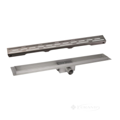 трап линейный Qtap Taurus FD800 80х7 с сухим затвором, никель (QTTAU80048905)