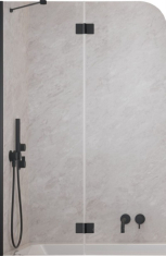 штора для ванны Radaway Garda PND II 120х150 правая, прозрачное стекло, черный (10720120-54-01R)