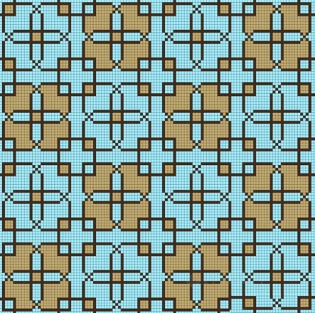 Мозаика Сolibri mosaic Восточный декор из мелкой стекляной мозаики 127x127 (07_9)