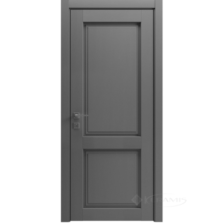 Дверне полотно Rodos Style 2 700 мм, глухе, каштан сірий