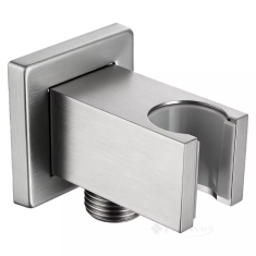подключение для душевого шланга Devit Flow с держателем ручного душа, brushed nickel (D113100000020BN)