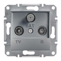 розетка Schneider Electric Asfora TV-R-SAT 1 пост., без рамки, сталь (EPH3500362)