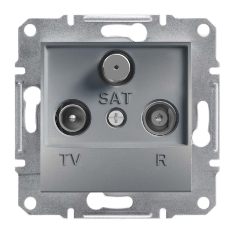 Розетка Schneider Electric Asfora TV-R-SAT 1 пост., без рамки, сталь (EPH3500362)
