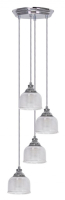 подвесной светильник Azzardo Mora, хром, прозрачный, 4 лампы (DEL-8150-4P / AZ2110)