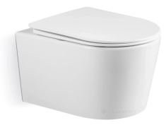 унітаз підвісний Imprese Laska 52х36х36,5 бех обідка, змив Торнадо, сидіння duroplast, білий (c06803803)