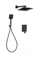 душевая система Invena Siros скрытого монтажа, черная (BS-90-011)