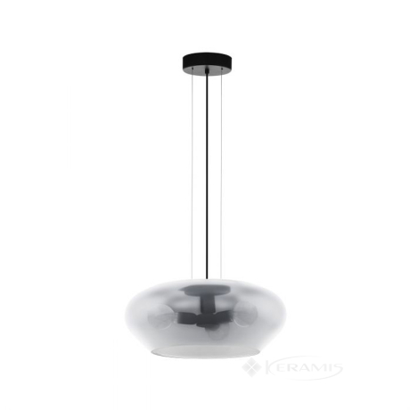 Люстра Eglo Priorat, черный-прозрачный, 50 см, 3 лампы (39658)