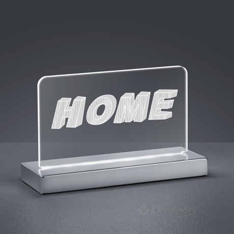 Настільна лампа Reality Home, хром, прозорий, LED (R52511106)