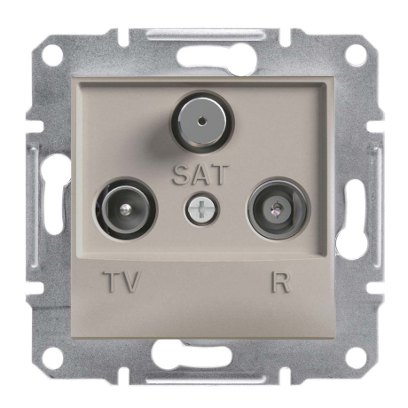Розетка Schneider Electric Asfora TV-R-SAT, 1 пост., без рамки, бронза (EPH3500369)