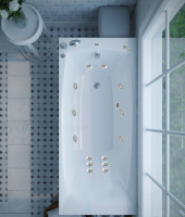 гідромасажна ванна WGT Rialto Lido 170x75 HYDRO LINE DUE + корпус + рама + злив /перелив (RLTLD170HLDPCW)