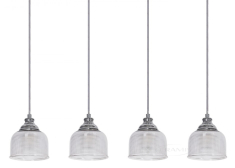 підвісний світильник Azzardo Mora, хром, прозорий, 4 лампи (в ряд) (DEL-8150-4PL /AZ2111)