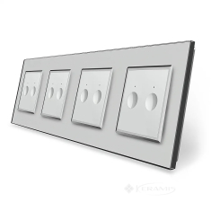 выключатель сенсорный Livolo Sense 8 сенсоров (2-2-2-2), серый стекло (VL-C7FC2/FC2/FC2/FC2-8IP)