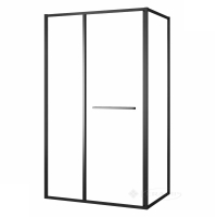 душевая кабина Volle Cruze 80х120х200 стекло прозрачное, черный (1047.134704)