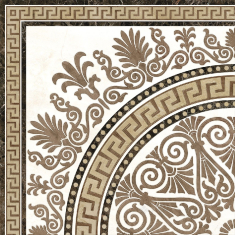 декор Golden Tile Meander 40x40 Rosette бежевый (2А1810)