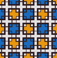 мозаїка Сolibri mosaic Марроканский декор зі скляної мозаїки 127x127 (07_11)