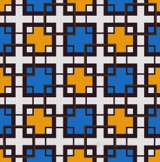 мозаика Сolibri mosaic Марроканский декор из стеклянной мозаики 127x127 (07_11)