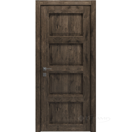 Дверне полотно Rodos Style 4 800 мм, глухе, акація темна