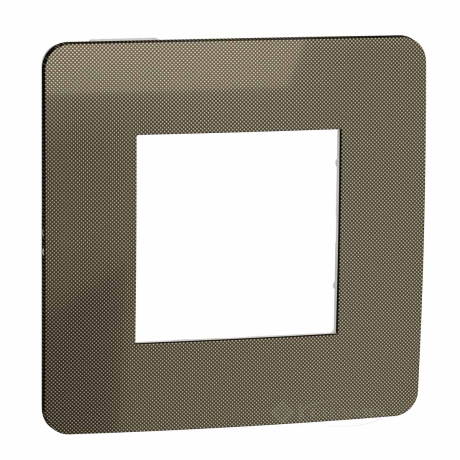 Рамка Schneider Electric Unica New 1 пост., бронза, белая (NU280250)