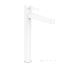 смеситель Hansgrohe Finoris для умывальника высокий с донным клапаном Push Open, белый матовый (76070700)