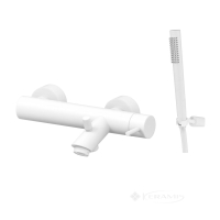 смеситель для ванны и душа Paffoni Light, белый матовый (LIG023BO)