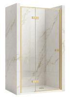 душевая дверь Rea Atlas 80x200 безопасное стекло, прозрачное, слева, gold brush (REA-K4672)