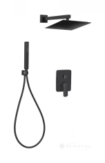 душевая система Invena Siros скрытого монтажа, черная (BS-90-010)