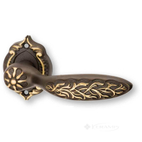 ручка дверная Fadex 1065 Shamira на круглій розетці ант латунь-коричн ф-з