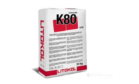 Клей для плитки Litokol Litoflex Pro K80 цементна основа білий 20 кг (K80PROB0020)