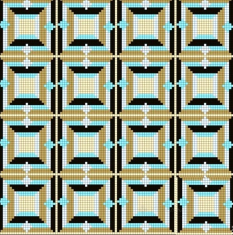 мозаика Сolibri mosaic Обьемный декор из стеклянной мозаки "Геометрический орнамент" 114x114 (07_12)