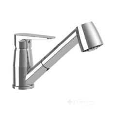 змішувач для мийки Paffoni Orange з висувним виливом, CROMO (OG183CR)