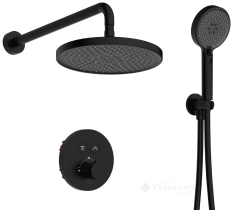 душевая система Imprese Centrum ER скрытого монтажа с термостатом, черный матовый (V-10261ER)