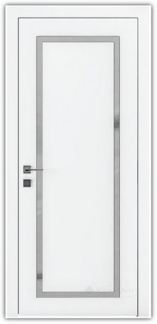 Дверное полотно Rodos Loft Porto 2 900 мм, с полустеклом, белый мат