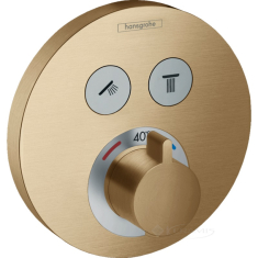 термостат скрытого монтажа Hansgrohe Shower Select S на два потребителя, бронзовый матовый (15743140)