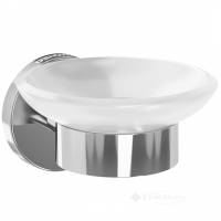 мыльница Genwec Creta Series 12,5x10,9x6,5 стекло, нержавеющая сталь глянцевая хром (GW05 43 04 02)