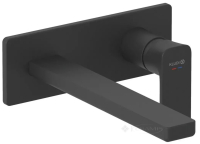 змішувач для умивальника Kludi Renon 240 на 2 отвори, матовий чорний (422453975)