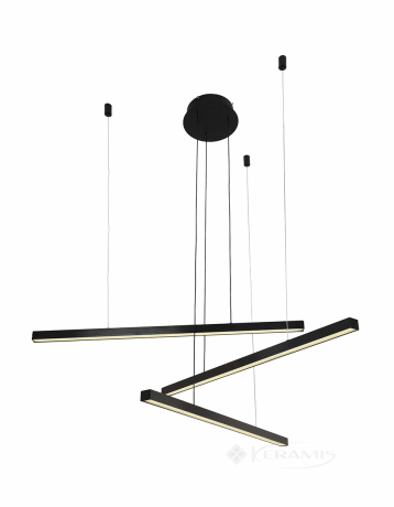 Люстра Levistella підвісна з LED підсвічуванням, чорний (918LP457-3 BK)