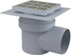 трап душевой Alcaplast 150x150-110 боковой с гидрозатвором, нержавеющая сталь (APV12)