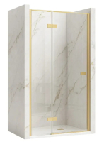 душевая дверь Rea Atlas 80x200 безопасное стекло, прозрачное, справа, gold brush (REA-K4673)