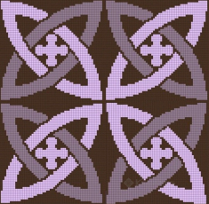 мозаика Сolibri mosaic Восточный декор из стеклянной мозаики "Орнамент" 127x127 (07_14)