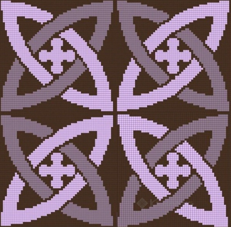 Мозаїка Сolibri mosaic Східний декор зі скляної мозаїки "Орнамент" 127x127 (07_14)